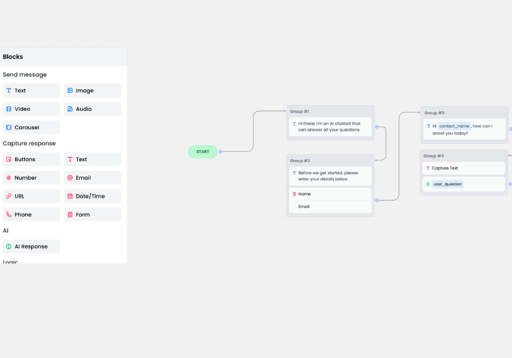 Drag & Drop Chatbot Builder